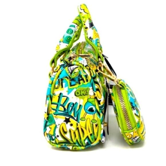 2-N-1 Graffiti Mini Handbag and Wallet - Picture 5 of 7